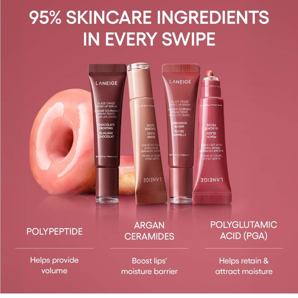 NIB LANEIGE Glaze Craze Gloss and Nourishing Serum in assorted shades